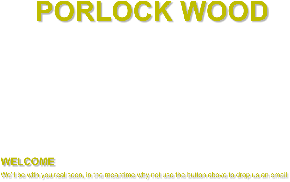 PORLOCK WOOD         WELCOME We’ll be with you real soon, in the meantime why not use the button above to drop us an email